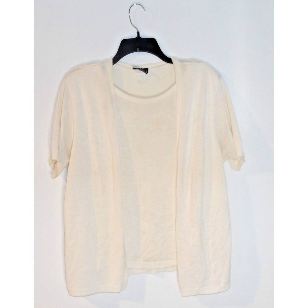 Womans Ivory Sweater-Pullover-Cardigan Accent-Plus‎ Size XL -Southern Lady